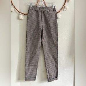 Shein elastic waist plaid pants